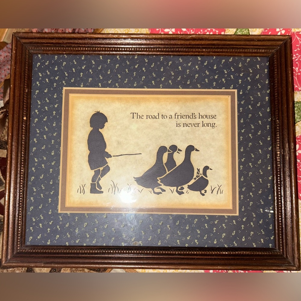 Charming Silhouette Wall Art with Quote